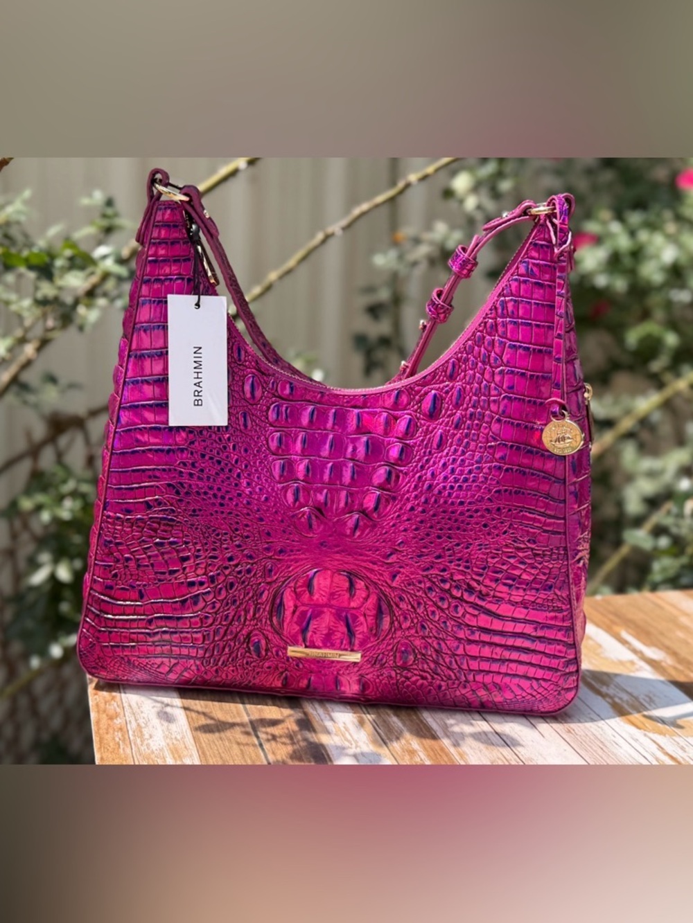 Brahmin Tabitha Voltage Violet Melbourne PRICE FIRM Pretty EYE! NWT - Picture 14 of 15